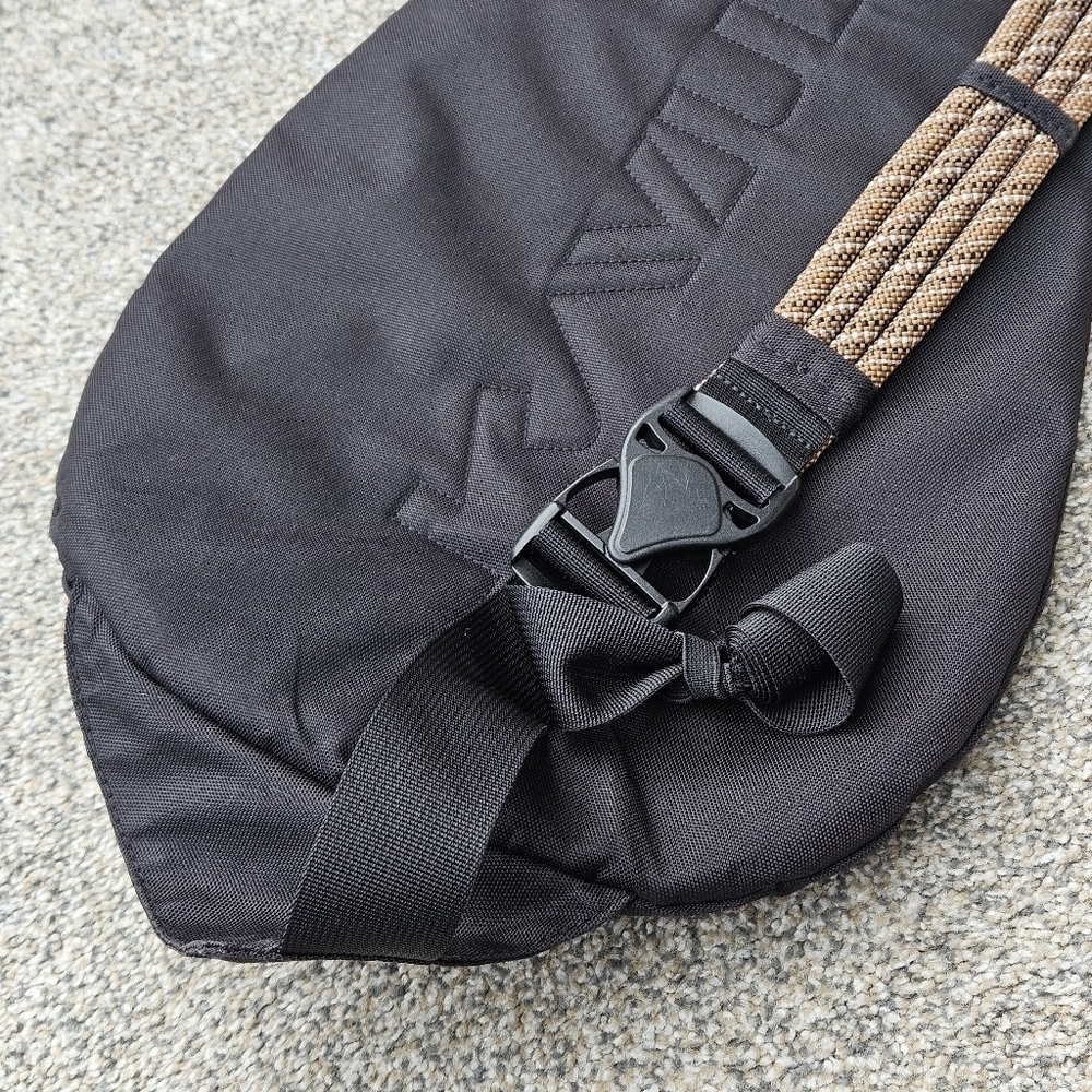 Kavu Rope Sling Bag Hiking One Shoulder Backpack Black Brown Travel Outdoor Bag - Picture 14 of 15